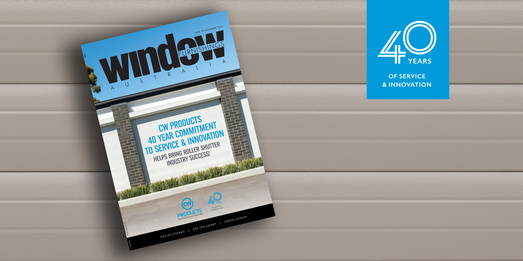 CW Products Features in Window Furnishings Australia Magazine